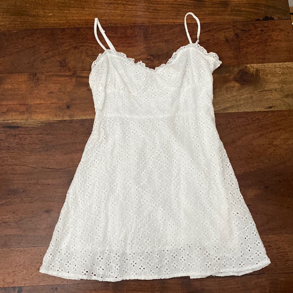 White eyelet dress size small